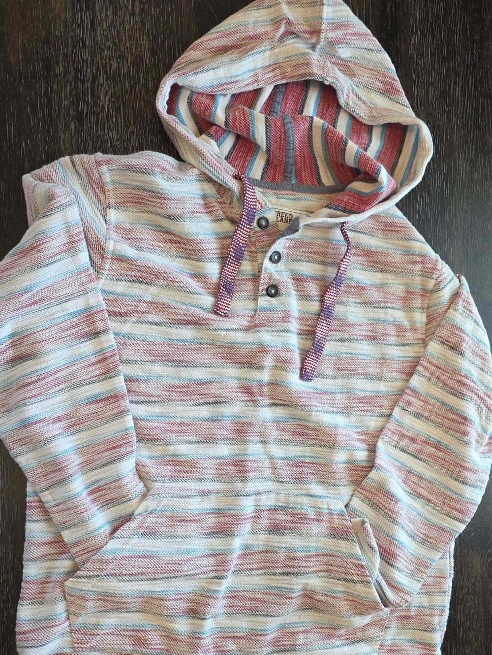 Striped Hooded Women's Sweater in Multi-Color